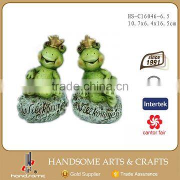 6.5 Inch Resin Outdoor Garden Decoration Animal Sculpture Pair Frog Statues