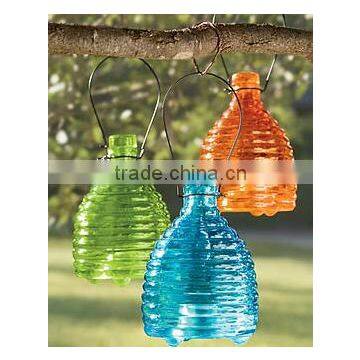 Hanging and Colored Glass Bee Catcher / Wasp Trap photo-2