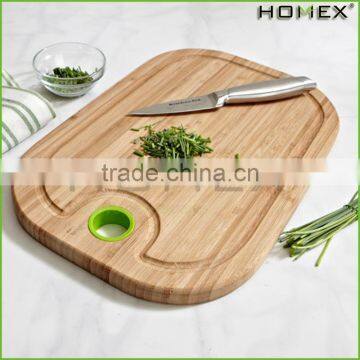 Bamboo Cutting Board with Significant Drip Groove Homex BSCI/Factory