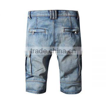 Europe Wash Faded Jeans High Street Style Men's Short Pants photo-2