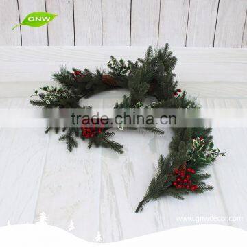 GNW CHGR-1607018 High Quality Tinsel Christmas Garland With Red Berry for Christmas Tree Decoration photo-2