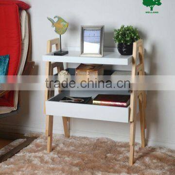 Wood floor standing bookshelf