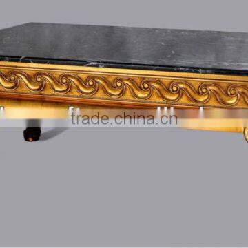 Rectangle antique coffee table with marble top FA-186P-01