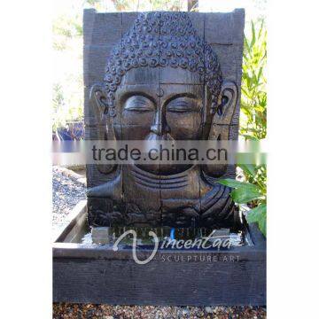 fengshui decoration waterfall natural stone buddha face fountain