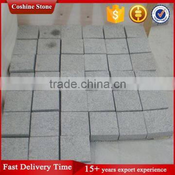 Cube Pattern Grey Mesh Backed Cobblestone Pavers Flooring photo-5