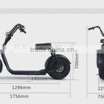 2016 zhejiang factory stocked cheap and good quality electric scooter 48v fat tire citycoco6 with suspension &48v Li-ion battery