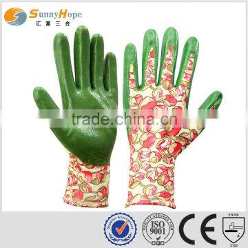 Sunnyhope Colored Liner Nitrile Coated Garden Gloves photo-3