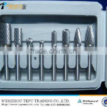 Best Price 8pcs tungsten carbide rotary burrs set with 1/4 inch shank