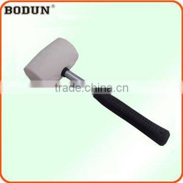 H3009 white rubber mallet hammer with steel handle