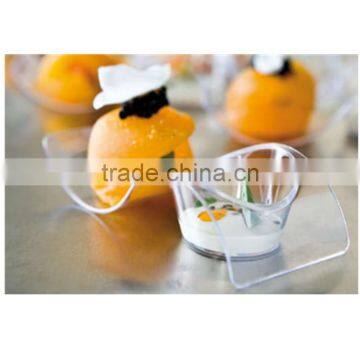 Food Grade BPA Free Plastic Curved Dishes , Party Desert Cocktail Holder Pack photo-2