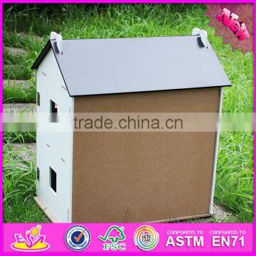 2016 Hot Item Kids Wooden Small Toy House, Top Fashion Baby Wooden Small Toy House W06A154 photo-5
