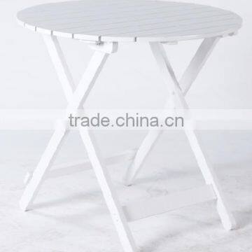 Fir Material Foldable Table White