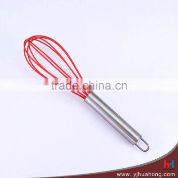 Silicone Egg Whisk with Stainless Steel Handle