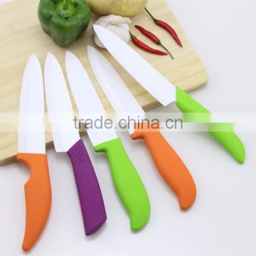 Colourful Ceramic knives with Rubber Handle