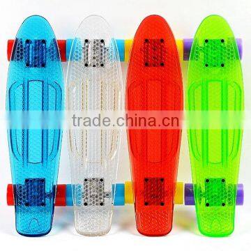 22" retro mini transparentskateboard