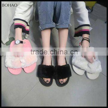 Selectable Colors Wholesale Soft Fur Slippers For Women
