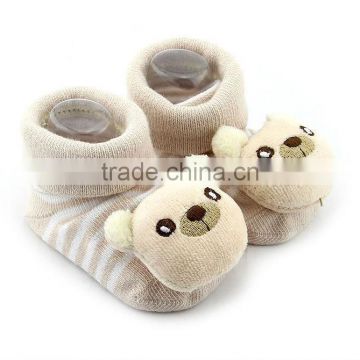 Plush kids plush indoor animal slippers hot selling baby shoes