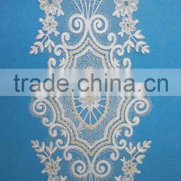 New design latest lace flower french windows curtain fashion designs