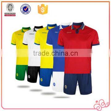 V neck Soccer uniform Interlock sublimation print trainning suit Custom team wear