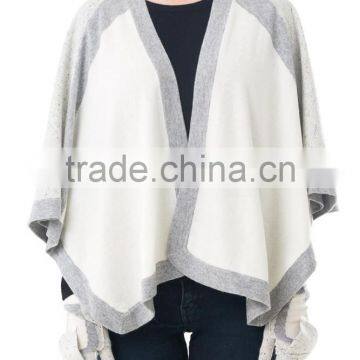 Knitted Excellent Cashmere Wool Poncho