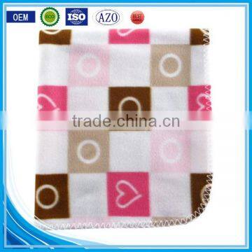 Trade assurance printed custom 100%cotton velour throw baby swaddle blanket