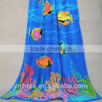 China custom high end photo printed velour beach towel