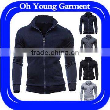 Wholesale blank custom hoodie sports gym tracksuit mens hoodies and sweatshirt cotton casual plain zipper hoodie with pocket