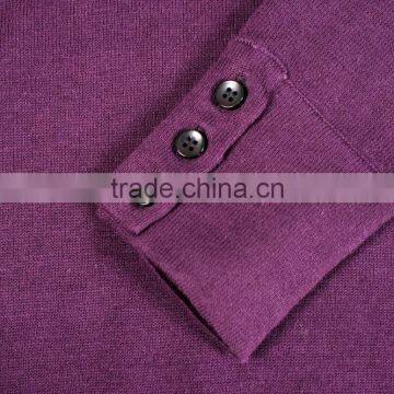 Purple Warm Mens Turtleneck Sweater photo-3