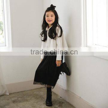 S17591A Girls Blouse Children Clothing White Cotton Child Shirt photo-4