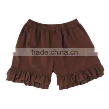Many Colors to Choose 100% Cotton Material and Knitted Type Baby Girls Icing Short Ruffle Shorts photo-5