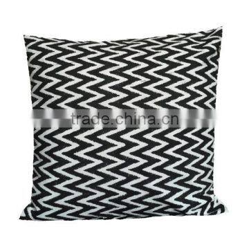 Black White Pillow Hand Block Print Pillow Handmade Pillow Black & White Decor Couch Pillow Sofa Pillow Floor Pillow Cot photo-2