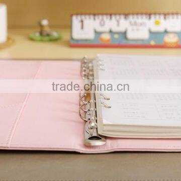 A6 Leather Loose Leaf Palnner Customizable Japanese Daily Diary Planner 6 Holes Binder Notebook With Elastic Band photo-4
