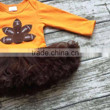 2016 Baby Girls Chiffon Tutu Romper Girls Thanksgiving Tutu Romper Infant Toddler Girls Thanksgiving Party Romper With Headband photo-5