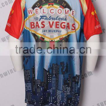 Fashional Design Sublimation Printing Custom Dry Fit Sublimation Print Dart Shirts Men Jersey photo-4
