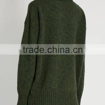 High Quality Custom High Neck Green Sweater Women 2017 photo-2