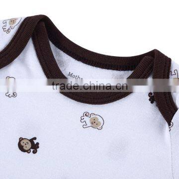 Factory Price Summer 100% Cotton Newborn Short Sleeve Bodysuit Soft Playsuit Baby Boy Romper Animal Pattern photo-4