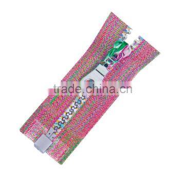 #5 O/E multi-color teeth & tape Plastic Zipper or Zips