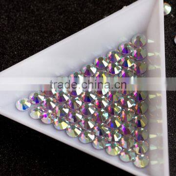 NHF 2058 CrystalAB Chaton Flat Back Glass Nail Rhinestones photo-2