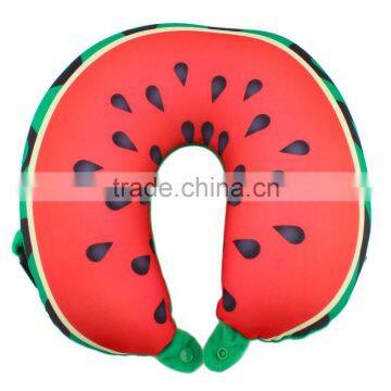 Fruit U Shaped Pillow Cushion Nanoparticles Neck Pillow Car Travel Realxation Pillow Watermelon for Office Home Gift photo-3