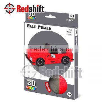 Teaching Material DIY puzzle toys 3D Felt Puzzle Racer