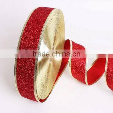 Whosale 100%polyester cheap assorted color pearl yarn christmas decorative silk ribbon for promotion