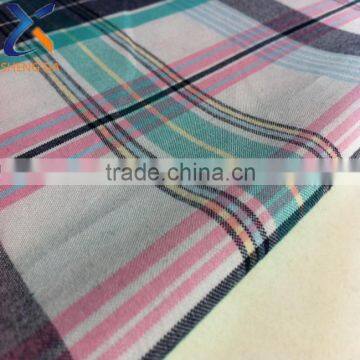 colorful check 100% cotton dyeing dobby fabric