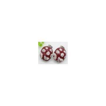 Rhinestone / Stone / Murano glass Stainless Steel stud Earrings for girls