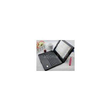 Customized Compact flexible Ipad 2 Leather Bluetooth Keyboard Case With Solar Charger