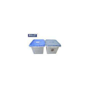 Carrying Case Plastic Ballot Box Hermetic Security With Blue Lid