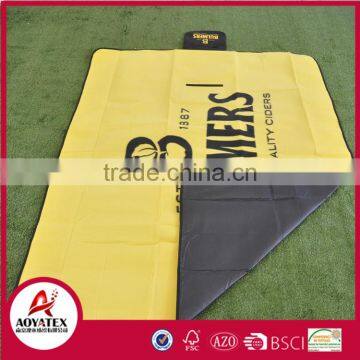 New design panel screen printing polar fleece outdoor picnic blanket