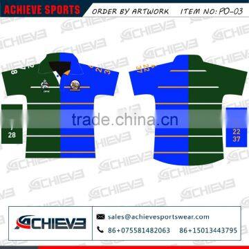 Sublimation customer original design colorful Logo Polo Shirt for team