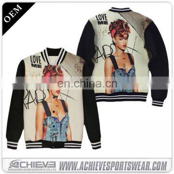 Custom Wholesale Man Woman Winter Varsity Jacket Bomber Jacket photo-3