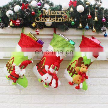 Chrismas Tree Decoration Lovely Santa Claus Snowman Elk Christmas Stocking