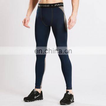 High Quality Dry Fit 90% Polyester 10% Spandex Mens Gym Pants Leggings Wholesale photo-3